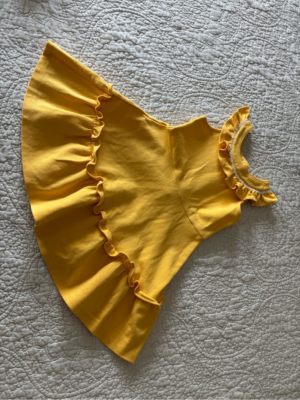 Janie and Jack Sunny Yellow Ruffle Dress Size 6